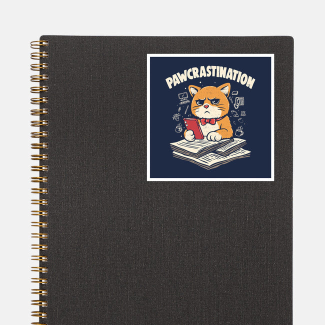Pawcrastination-None-Glossy-Sticker-Marinho