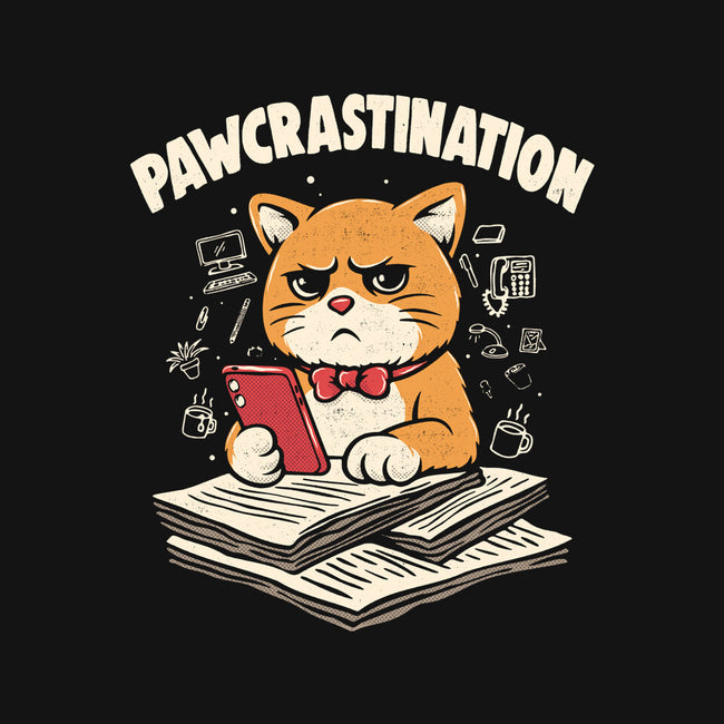 Pawcrastination-Unisex-Basic-Tee-Marinho