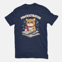 Pawcrastination-Womens-Fitted-Tee-Marinho