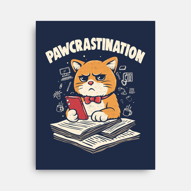 Pawcrastination-None-Stretched-Canvas-Marinho