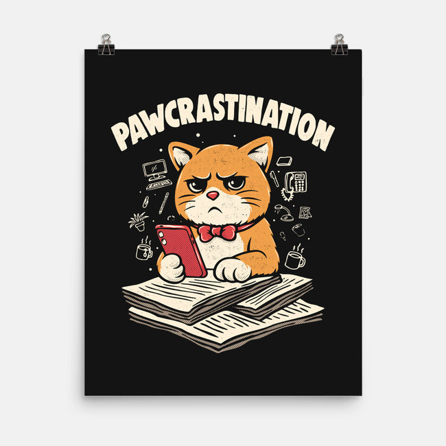 Pawcrastination-None-Matte-Poster-Marinho