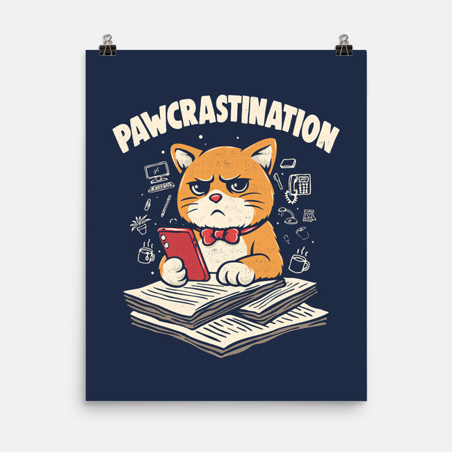 Pawcrastination-None-Matte-Poster-Marinho