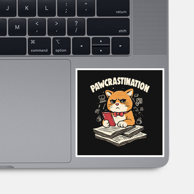Pawcrastination-None-Glossy-Sticker-Marinho