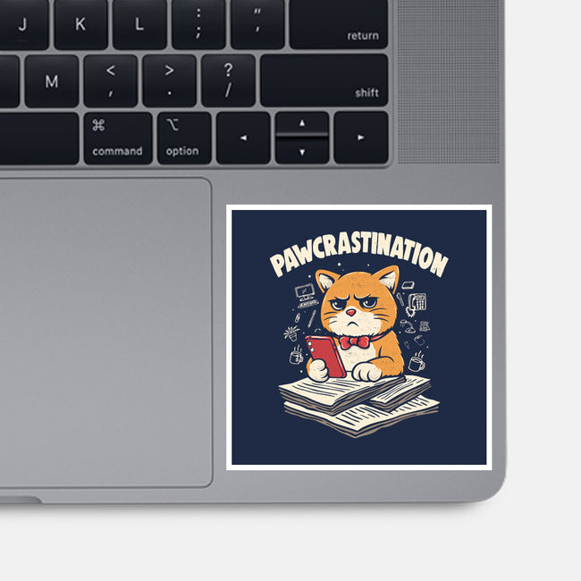 Pawcrastination-None-Glossy-Sticker-Marinho