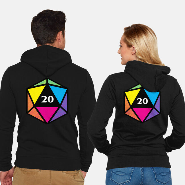 RPG CMYK Dice-Unisex-Zip-Up-Sweatshirt-Studio Mootant