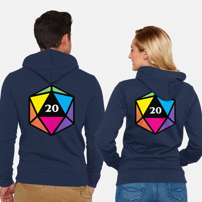 RPG CMYK Dice-Unisex-Zip-Up-Sweatshirt-Studio Mootant