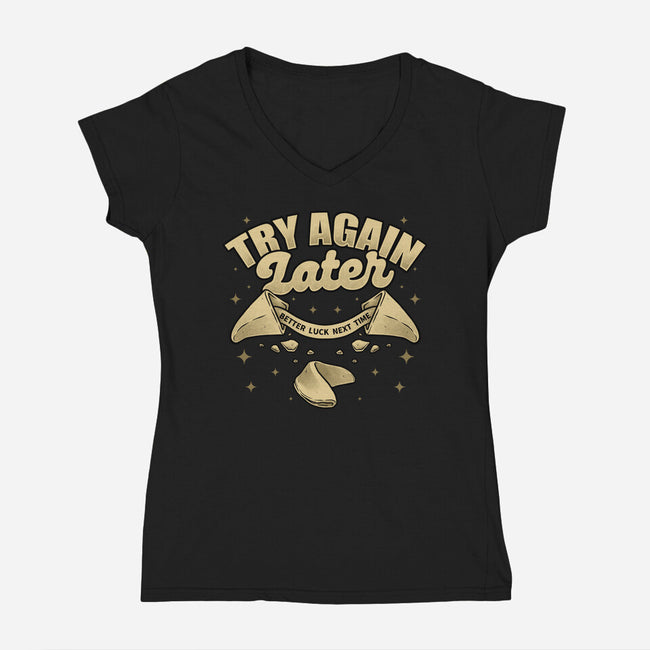 Ironic Fortune Cookie-Womens-V-Neck-Tee-Studio Mootant
