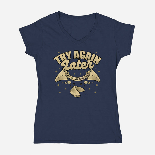 Ironic Fortune Cookie-Womens-V-Neck-Tee-Studio Mootant