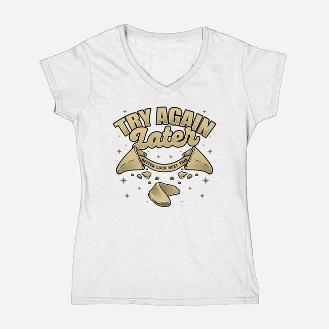 Ironic Fortune Cookie-Womens-V-Neck-Tee-Studio Mootant