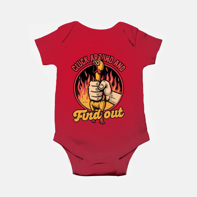 Chicken Quote Burn-Baby-Basic-Onesie-Studio Mootant