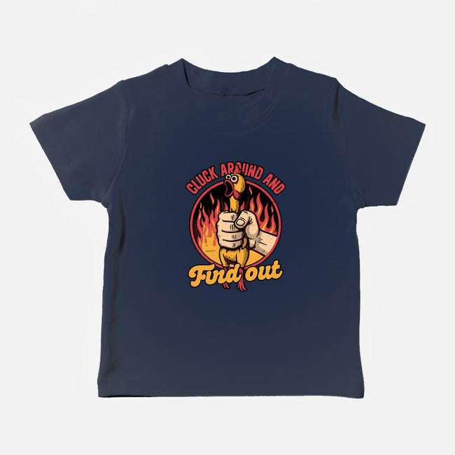 Chicken Quote Burn-Baby-Basic-Tee-Studio Mootant
