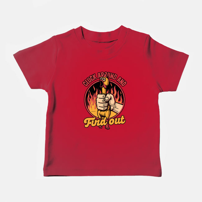 Chicken Quote Burn-Baby-Basic-Tee-Studio Mootant