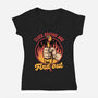 Chicken Quote Burn-Womens-V-Neck-Tee-Studio Mootant