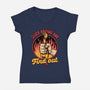 Chicken Quote Burn-Womens-V-Neck-Tee-Studio Mootant