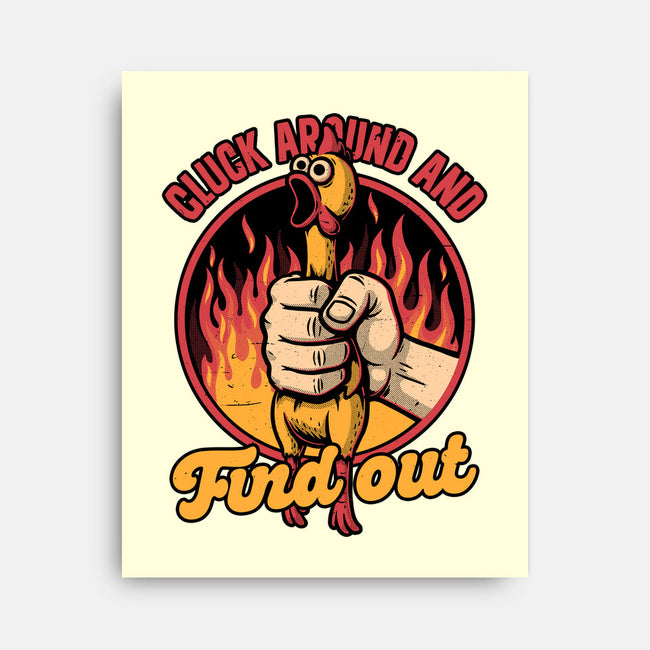 Chicken Quote Burn-None-Stretched-Canvas-Studio Mootant