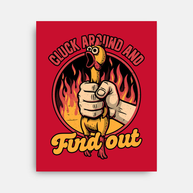 Chicken Quote Burn-None-Stretched-Canvas-Studio Mootant