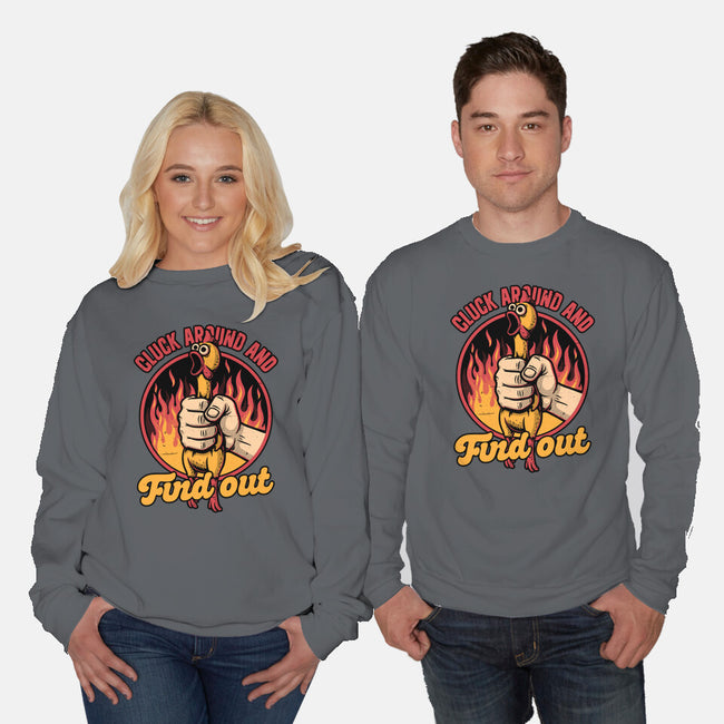 Chicken Quote Burn-Unisex-Crew Neck-Sweatshirt-Studio Mootant