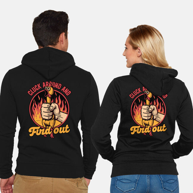 Chicken Quote Burn-Unisex-Zip-Up-Sweatshirt-Studio Mootant