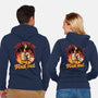 Chicken Quote Burn-Unisex-Zip-Up-Sweatshirt-Studio Mootant
