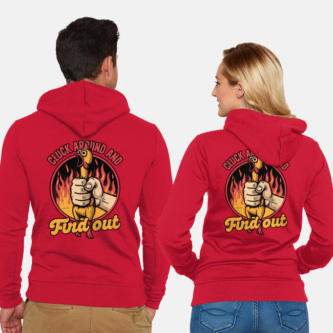 Chicken Quote Burn-Unisex-Zip-Up-Sweatshirt-Studio Mootant