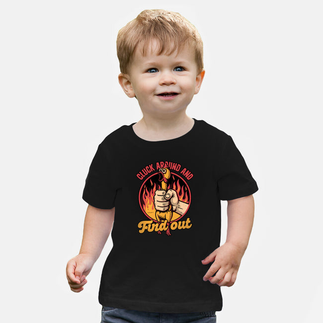 Chicken Quote Burn-Baby-Basic-Tee-Studio Mootant