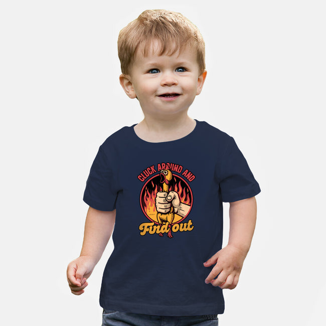 Chicken Quote Burn-Baby-Basic-Tee-Studio Mootant