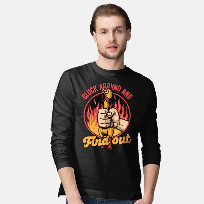 Chicken Quote Burn-Mens-Long Sleeved-Tee-Studio Mootant