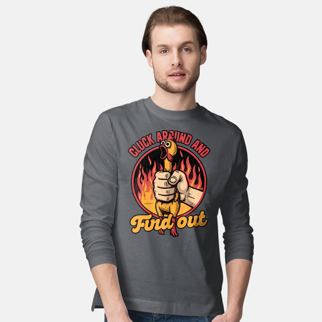 Chicken Quote Burn-Mens-Long Sleeved-Tee-Studio Mootant