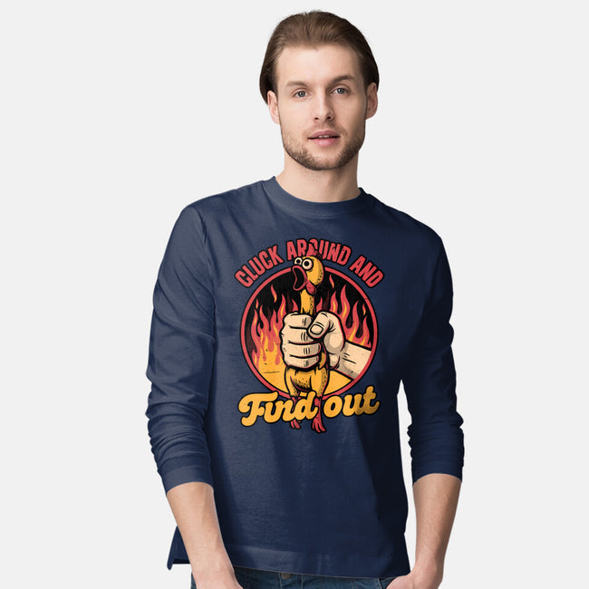 Chicken Quote Burn-Mens-Long Sleeved-Tee-Studio Mootant