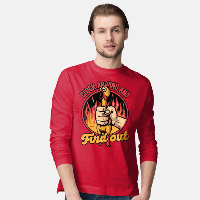 Chicken Quote Burn-Mens-Long Sleeved-Tee-Studio Mootant