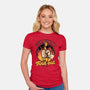 Chicken Quote Burn-Womens-Fitted-Tee-Studio Mootant