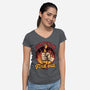 Chicken Quote Burn-Womens-V-Neck-Tee-Studio Mootant