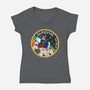 Gundam RX-78-2 Patch-Womens-V-Neck-Tee-DrMonekers