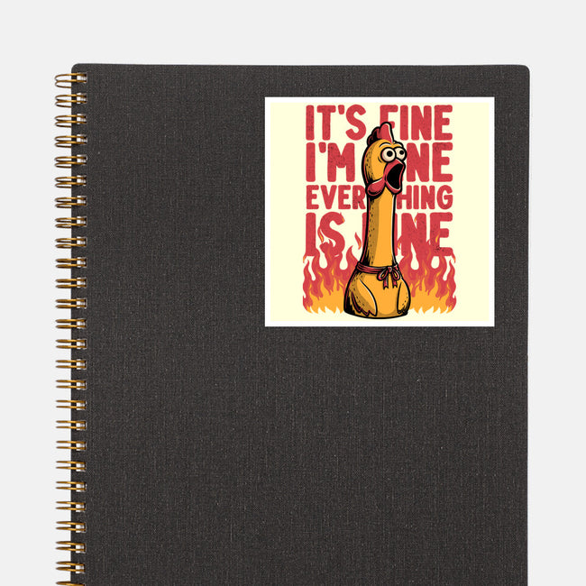 Chicken Fine Burn-None-Glossy-Sticker-Studio Mootant