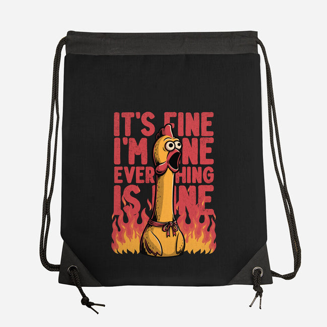 Chicken Fine Burn-None-Drawstring-Bag-Studio Mootant