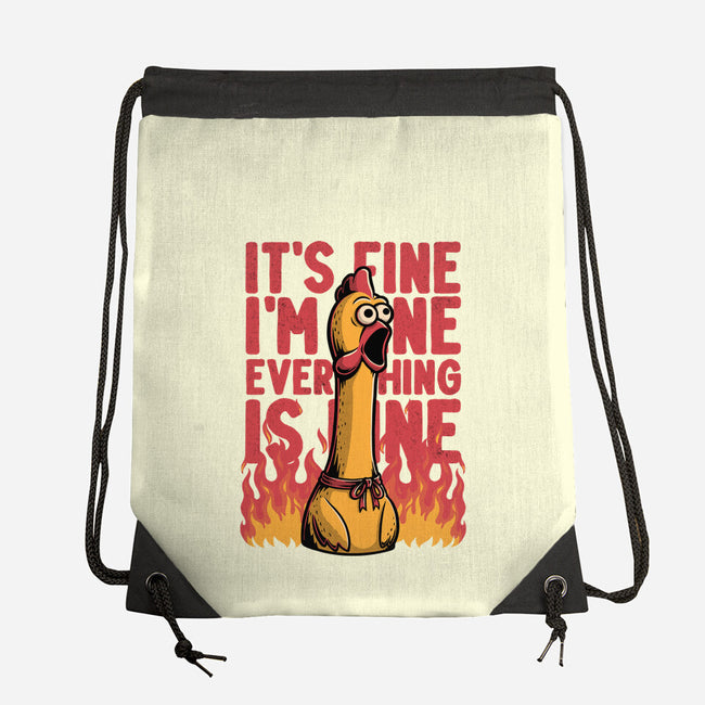 Chicken Fine Burn-None-Drawstring-Bag-Studio Mootant