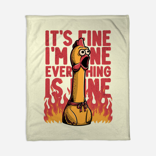 Chicken Fine Burn-None-Fleece-Blanket-Studio Mootant