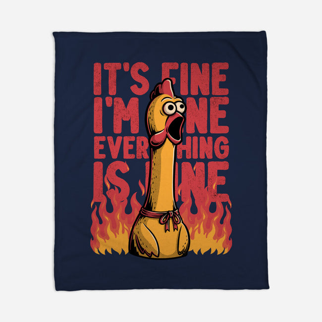 Chicken Fine Burn-None-Fleece-Blanket-Studio Mootant