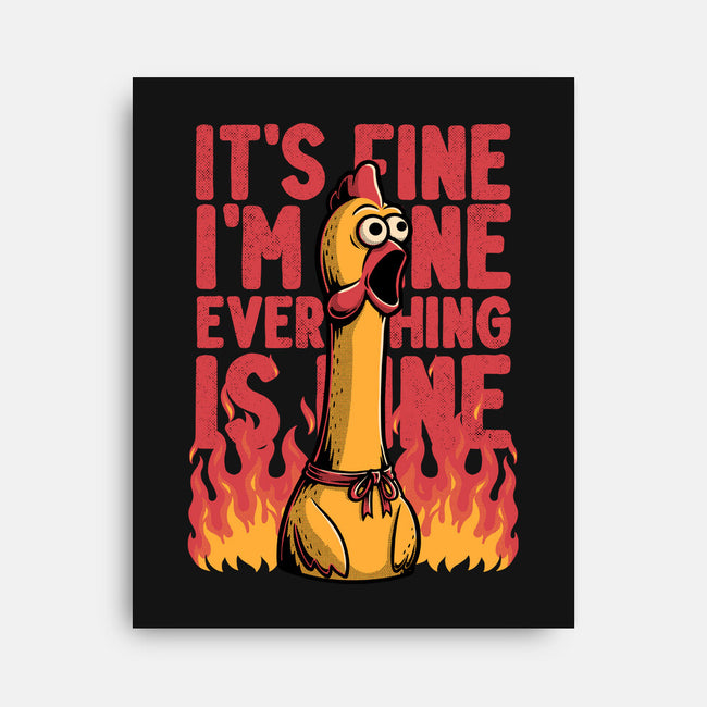 Chicken Fine Burn-None-Stretched-Canvas-Studio Mootant