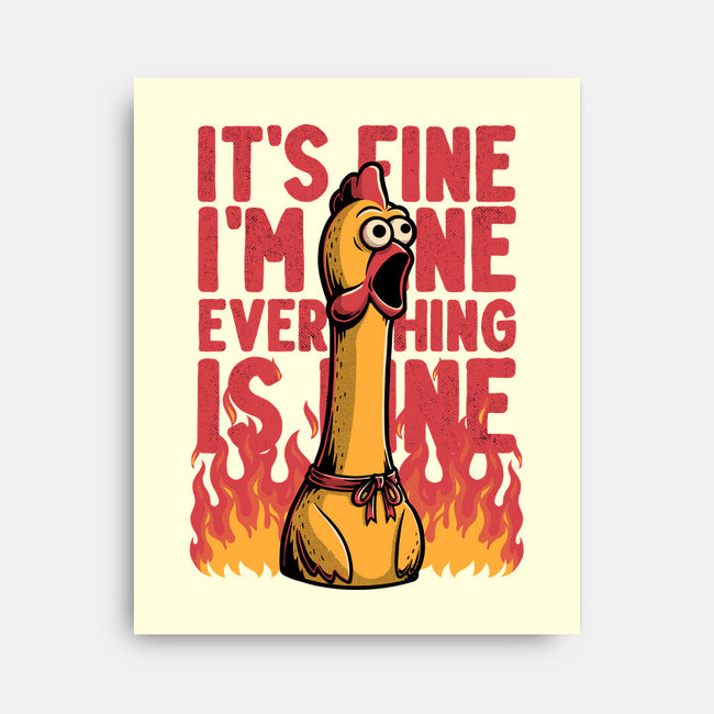 Chicken Fine Burn-None-Stretched-Canvas-Studio Mootant