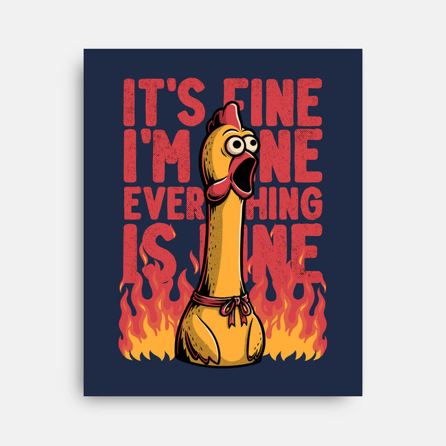 Chicken Fine Burn-None-Stretched-Canvas-Studio Mootant