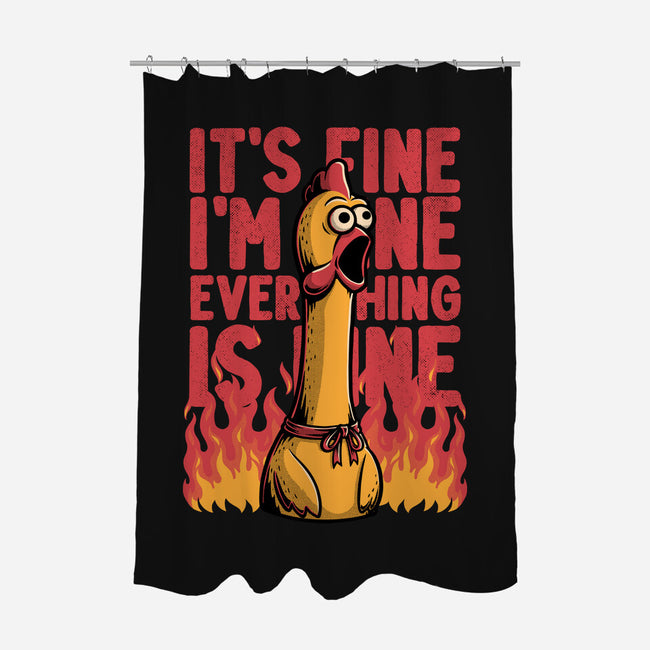 Chicken Fine Burn-None-Polyester-Shower Curtain-Studio Mootant