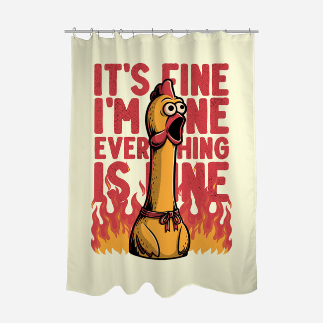 Chicken Fine Burn-None-Polyester-Shower Curtain-Studio Mootant