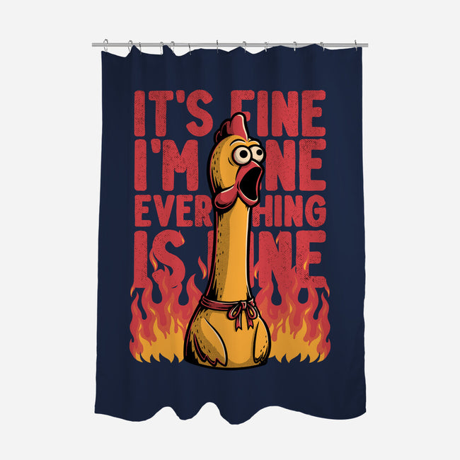 Chicken Fine Burn-None-Polyester-Shower Curtain-Studio Mootant