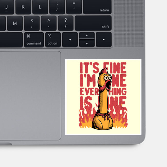 Chicken Fine Burn-None-Glossy-Sticker-Studio Mootant