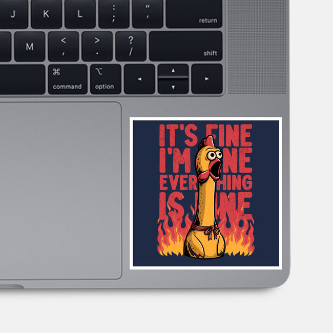 Chicken Fine Burn-None-Glossy-Sticker-Studio Mootant