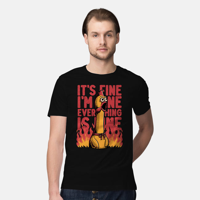 Chicken Fine Burn-Mens-Premium-Tee-Studio Mootant