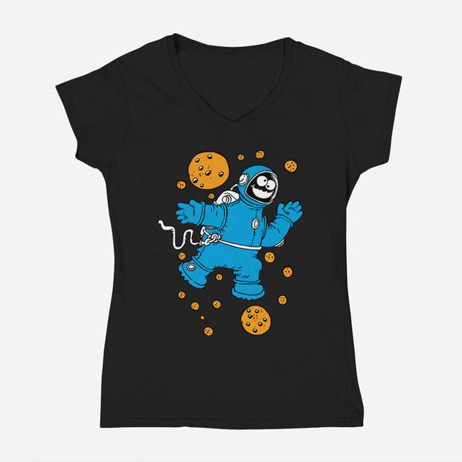 Monster In The Sky With Diamonds-Womens-V-Neck-Tee-imisko