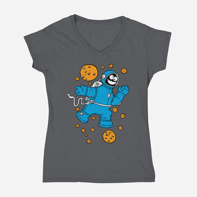 Monster In The Sky With Diamonds-Womens-V-Neck-Tee-imisko