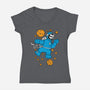 Monster In The Sky With Diamonds-Womens-V-Neck-Tee-imisko